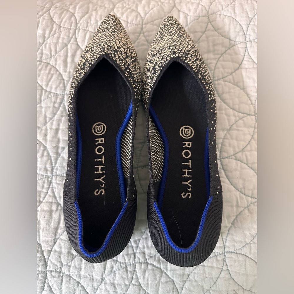Rothy’s Slate Metallic Points - Size 8